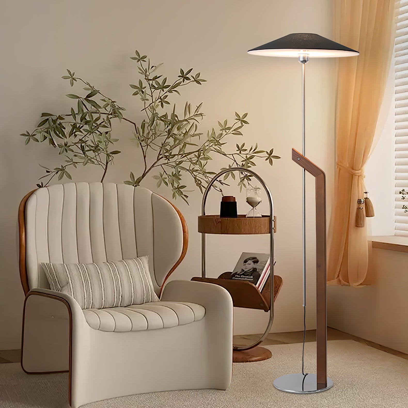 Luma Modern Umbrella Floor Lamp-Neutral Decor