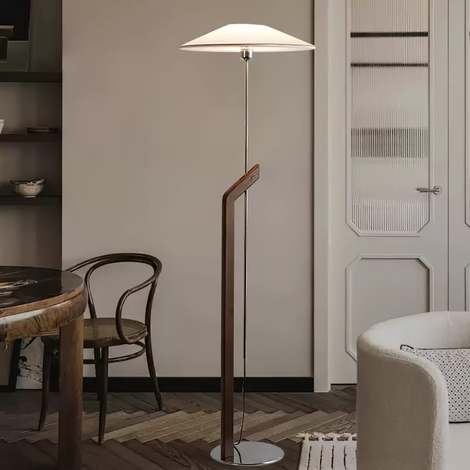 Luma Modern Umbrella Floor Lamp-Neutral Decor