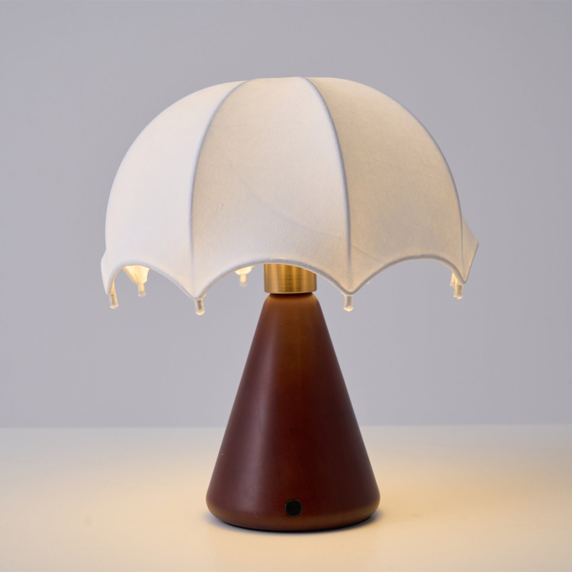 Parasol Wooden Table Lamp-Neutral Decor