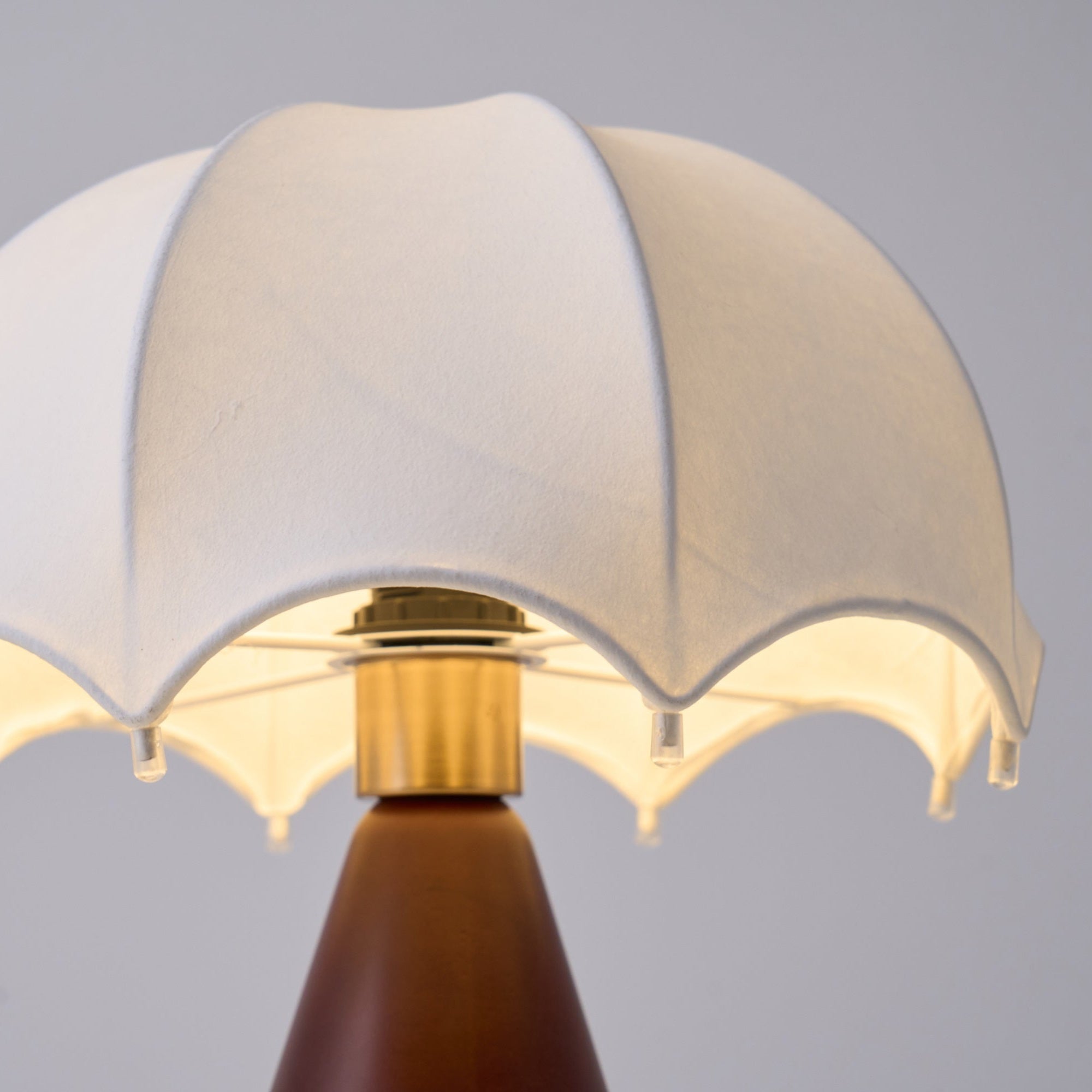 Parasol Wooden Table Lamp-Neutral Decor