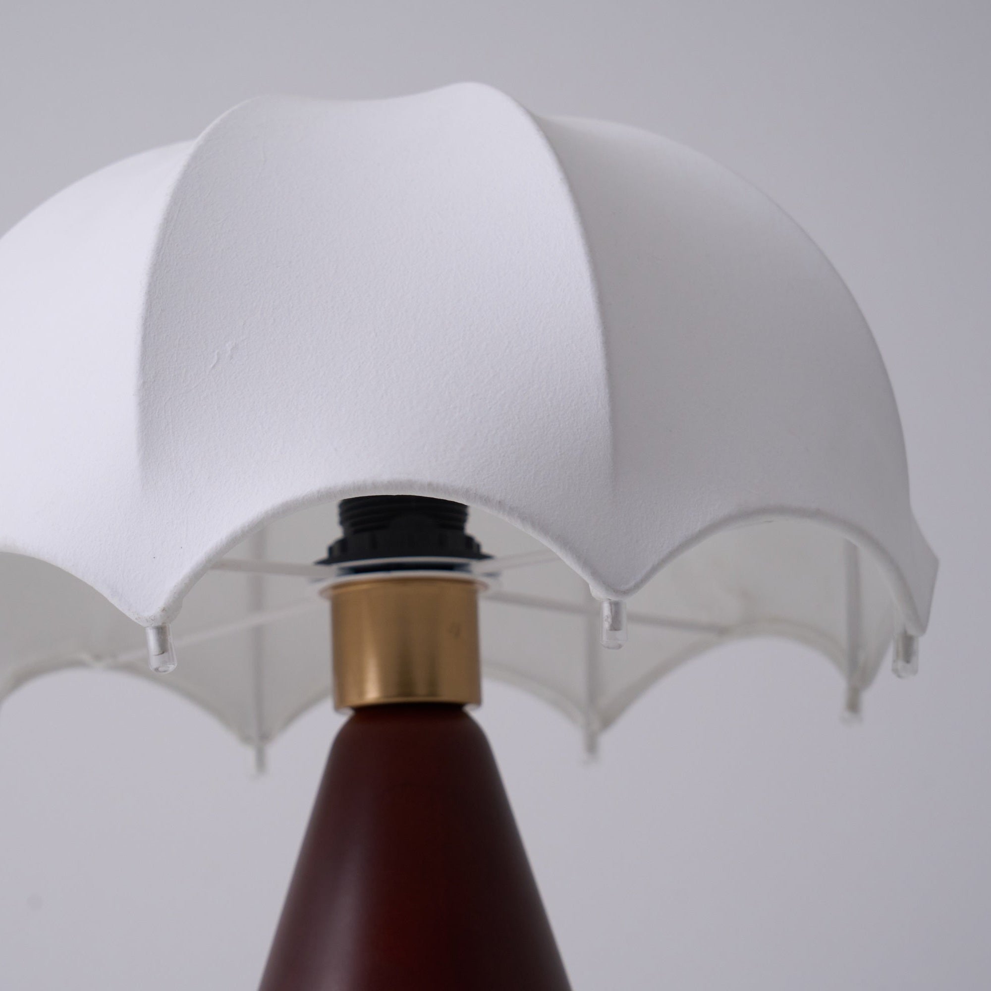 Parasol Wooden Table Lamp-Neutral Decor