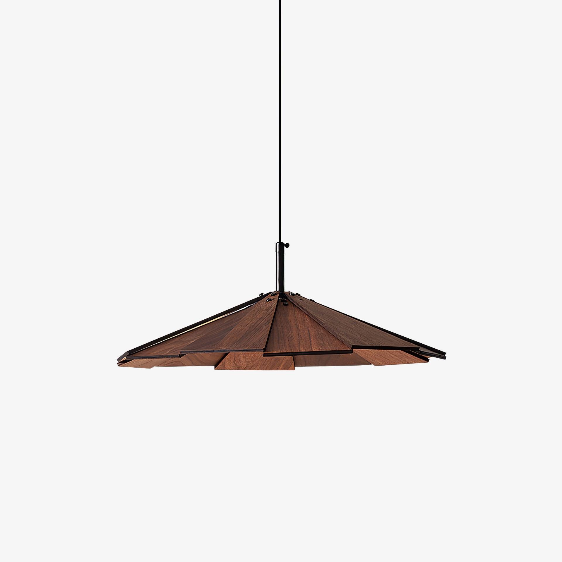 Woodura Umbrella Wooden Pendant Light-Neutral Decor