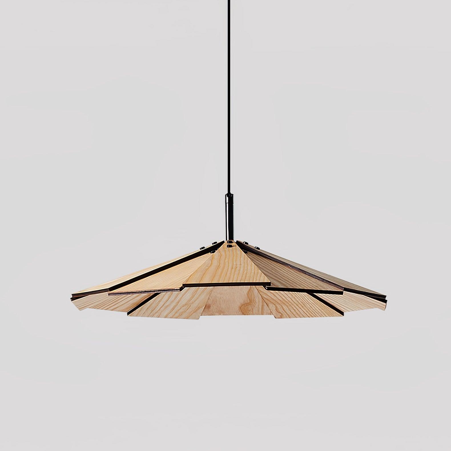 Woodura Umbrella Wooden Pendant Light-Neutral Decor