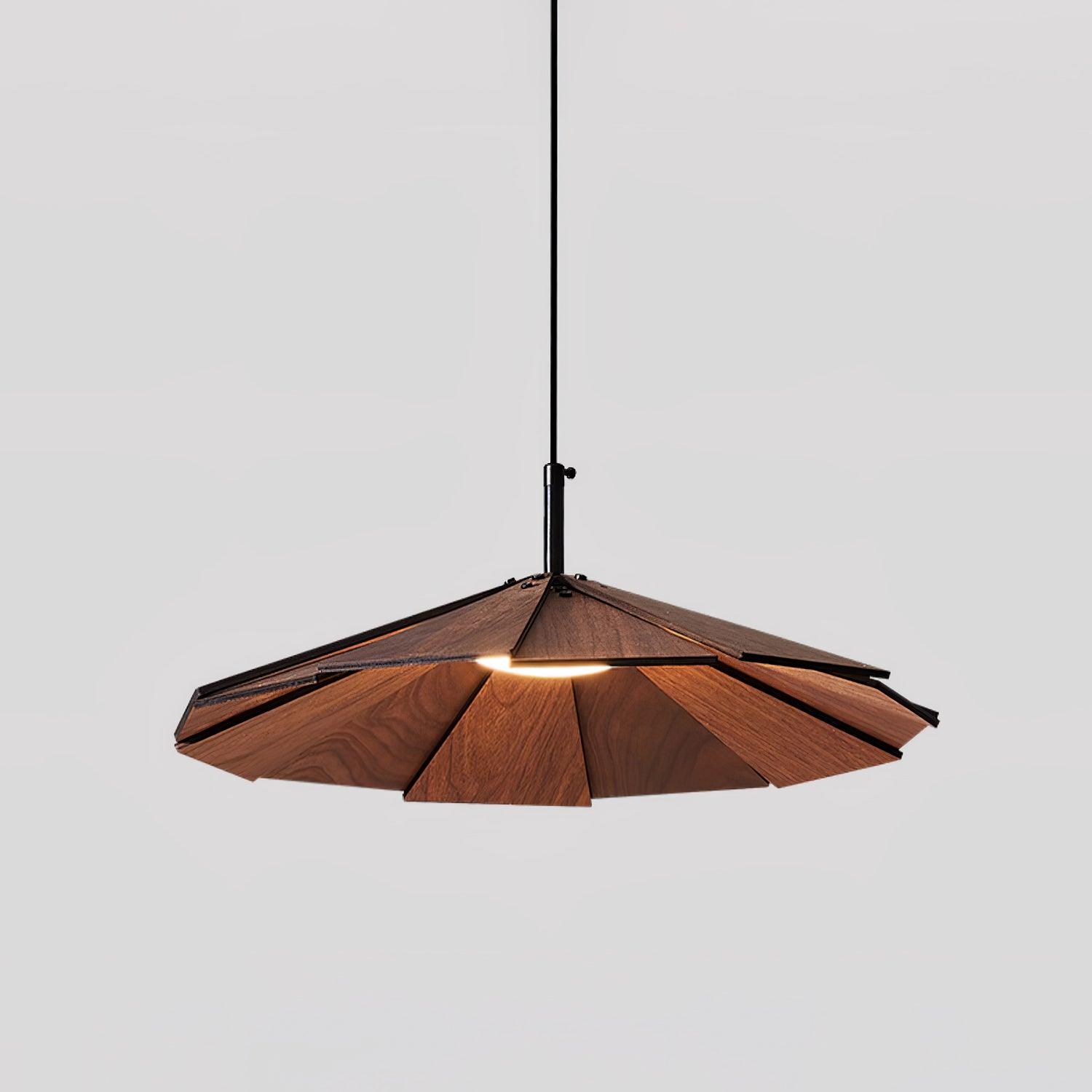 Woodura Umbrella Wooden Pendant Light-Neutral Decor