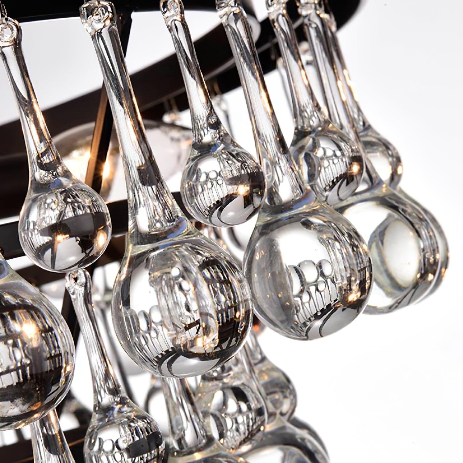 Avelis Postmodern Luxury Unique Tiered Crystal Chandelier-Neutral Decor