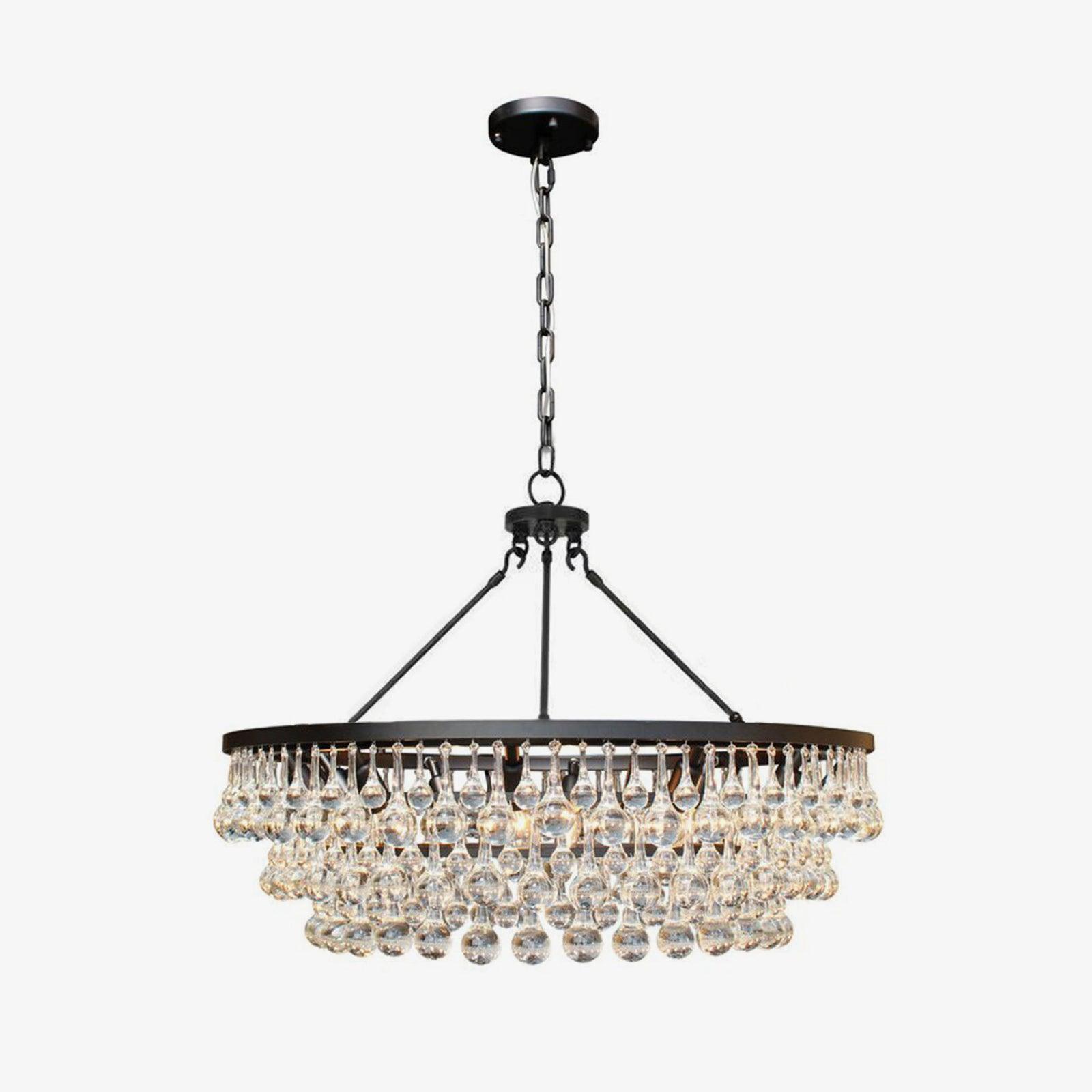 Avelis Postmodern Luxury Unique Tiered Crystal Chandelier-Neutral Decor