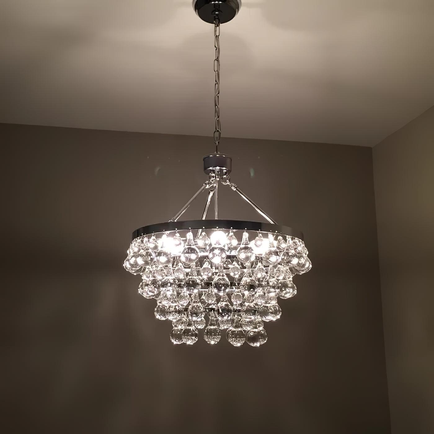 Avelis Postmodern Luxury Unique Tiered Crystal Chandelier-Neutral Decor