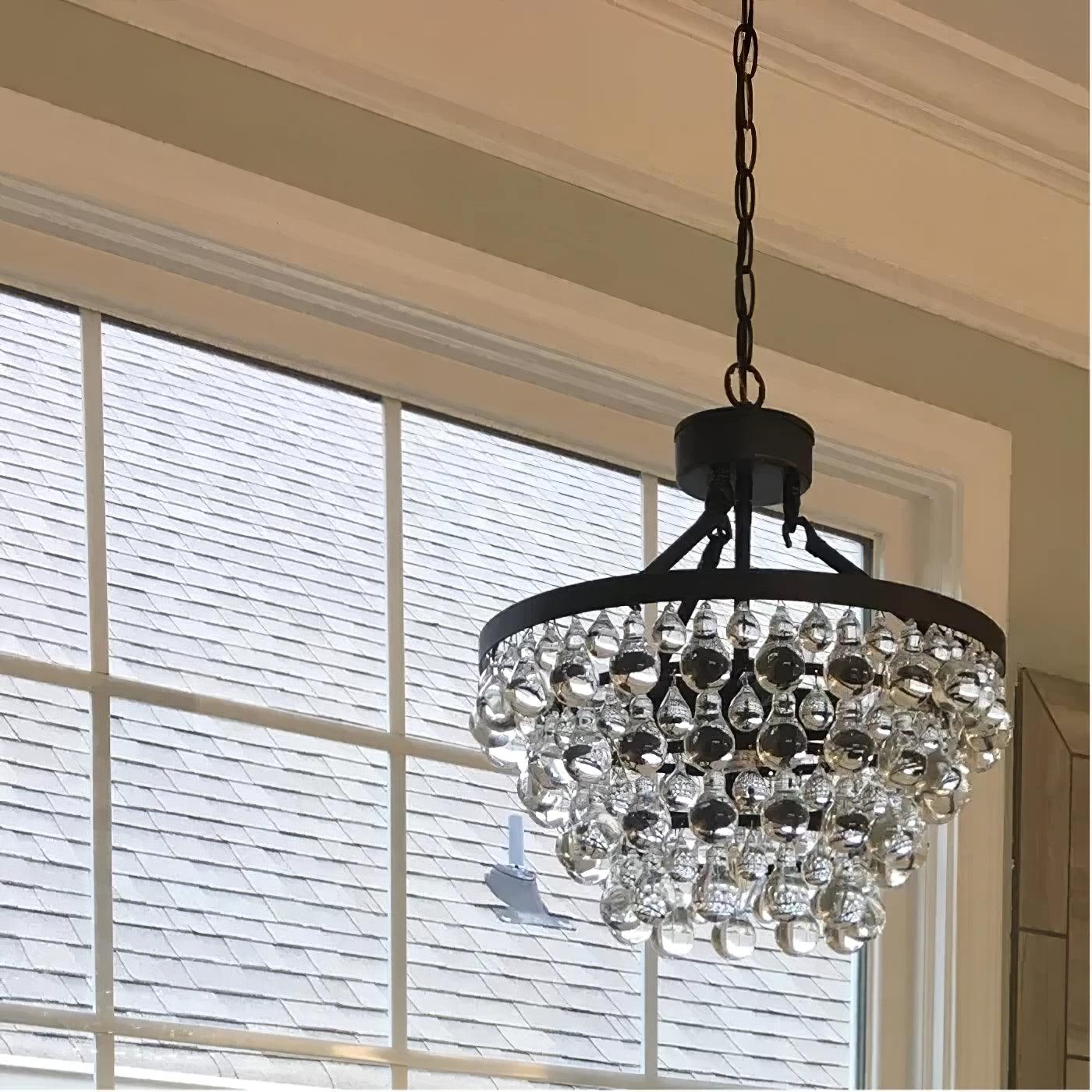 Avelis Postmodern Luxury Unique Tiered Crystal Chandelier-Neutral Decor
