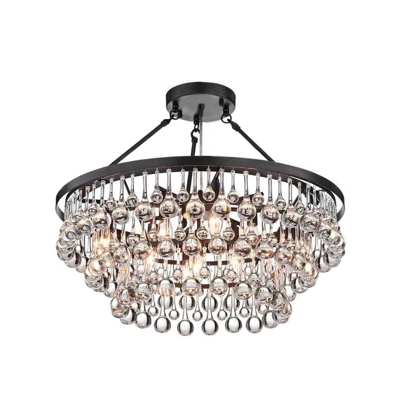 Avelis Postmodern Luxury Unique Tiered Crystal Chandelier-Neutral Decor