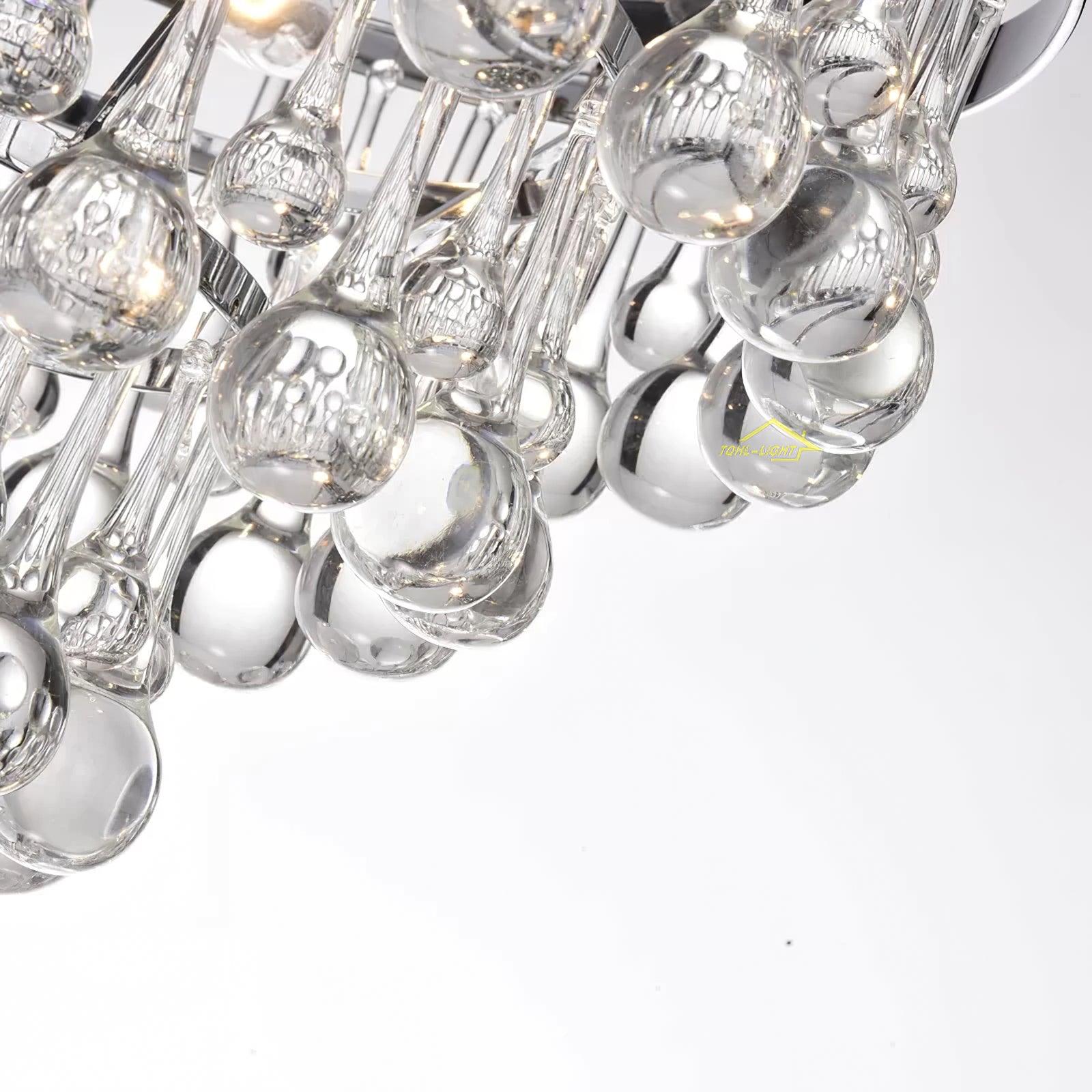 Avelis Postmodern Luxury Unique Tiered Crystal Chandelier-Neutral Decor