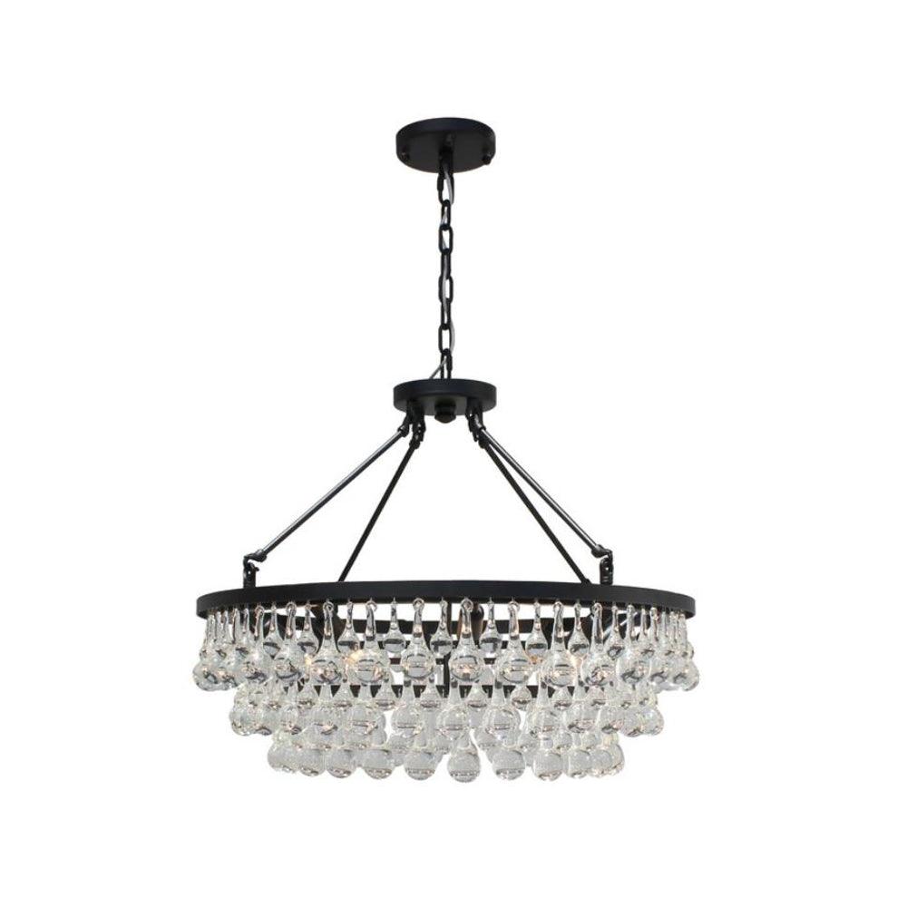 Avelis Postmodern Luxury Unique Tiered Crystal Chandelier-Neutral Decor
