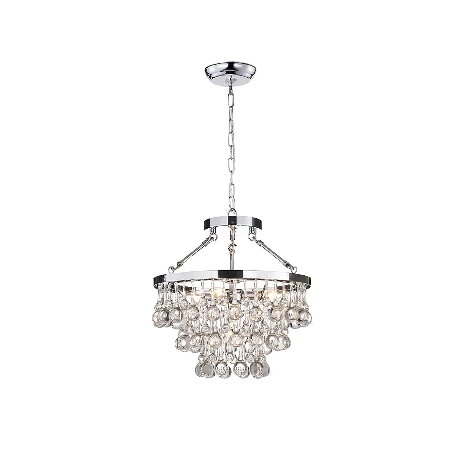 Avelis Postmodern Luxury Unique Tiered Crystal Chandelier-Neutral Decor