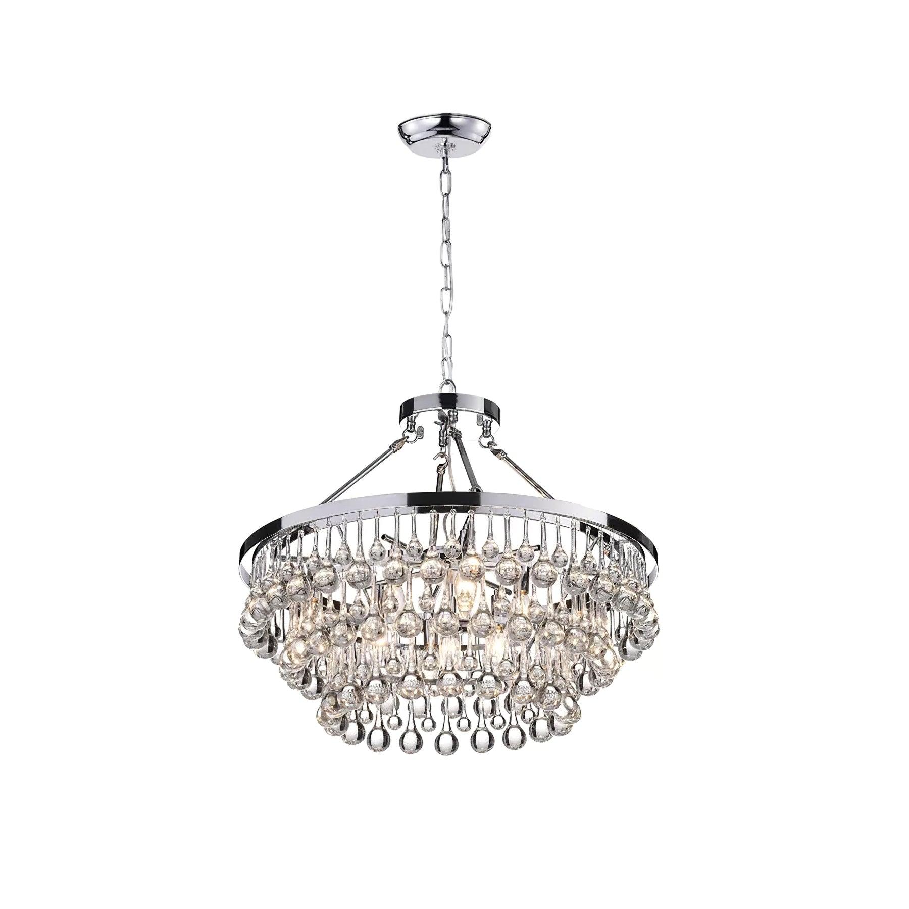 Avelis Postmodern Luxury Unique Tiered Crystal Chandelier-Neutral Decor