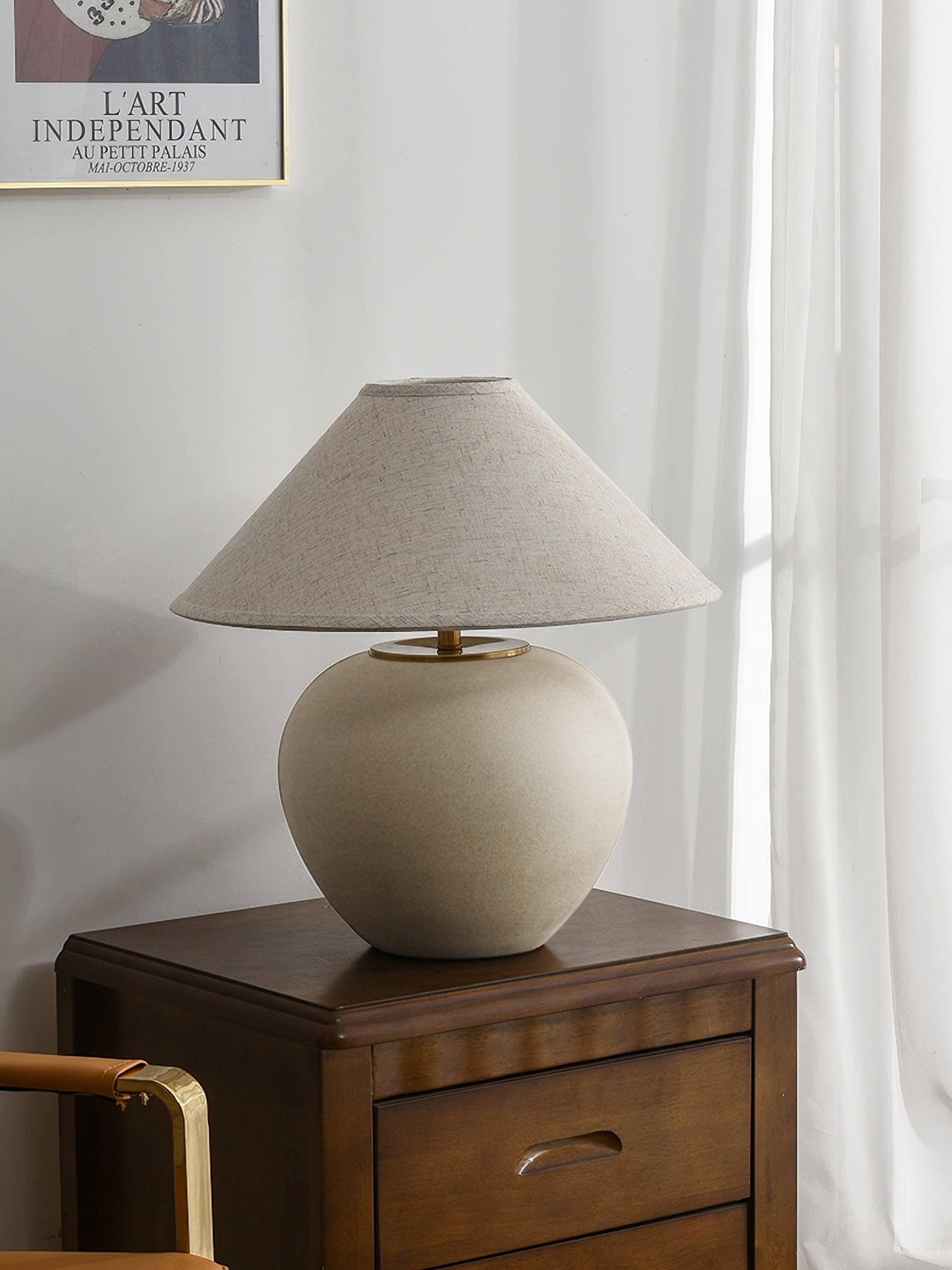 Etalis Ceramic Table Lamp-Neutral Decor