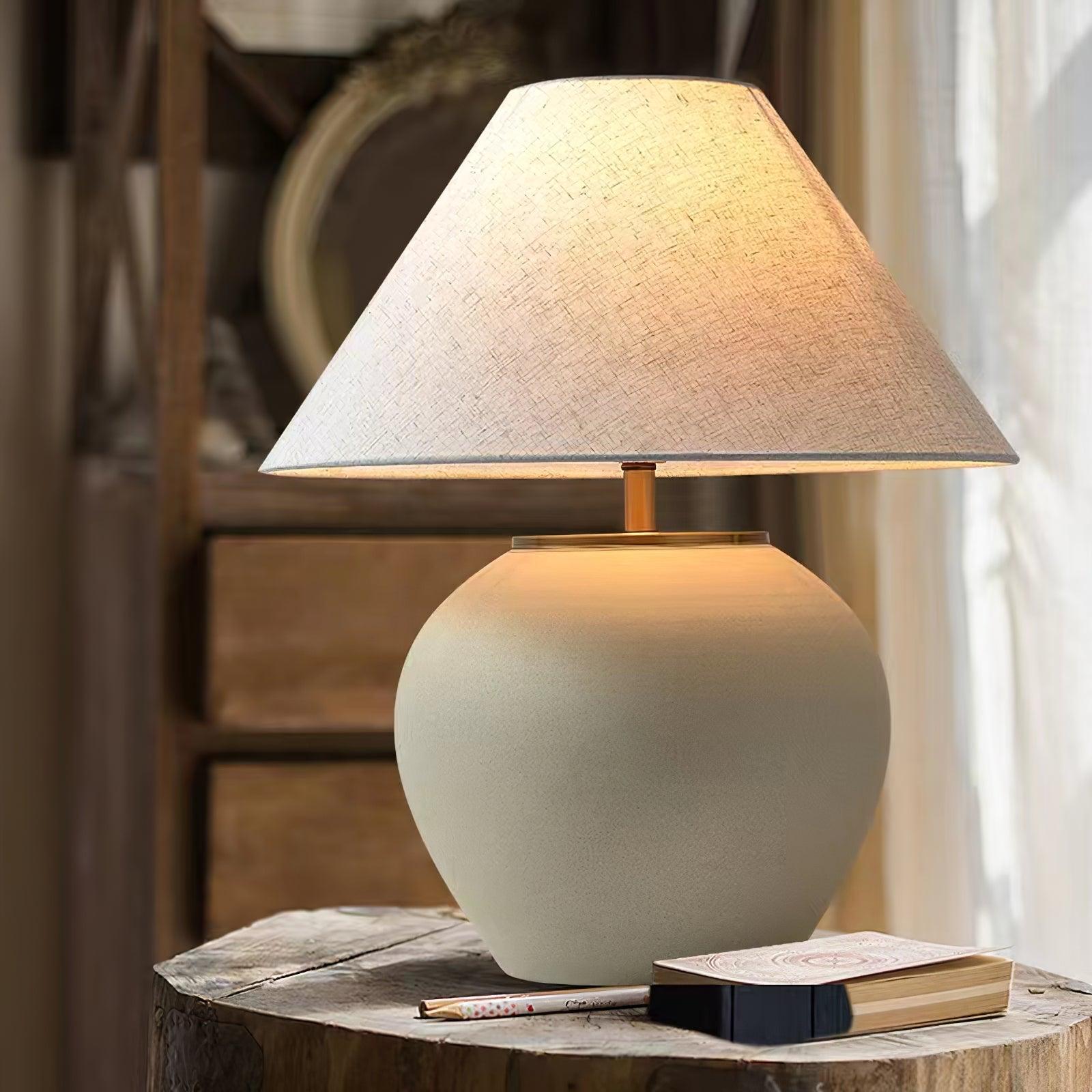 Etalis Ceramic Table Lamp-Neutral Decor