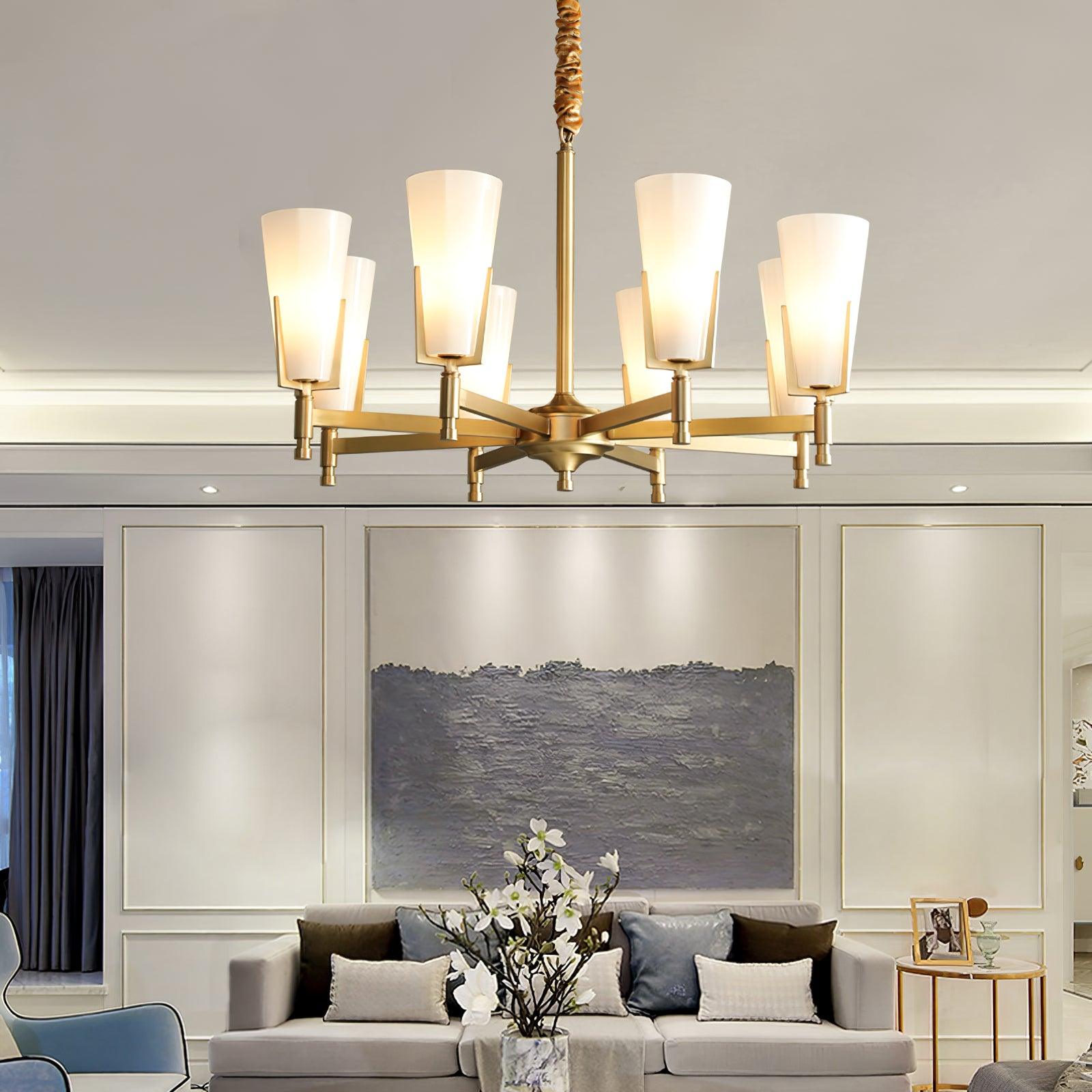 Gleam Luxury Brass Chandelier-Neutral Decor