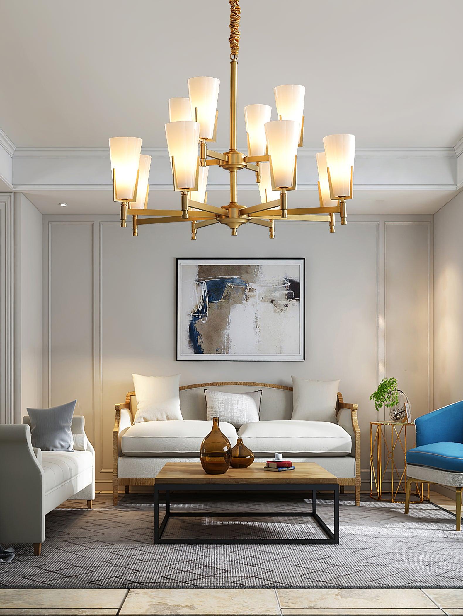 Gleam Luxury Brass Chandelier-Neutral Decor