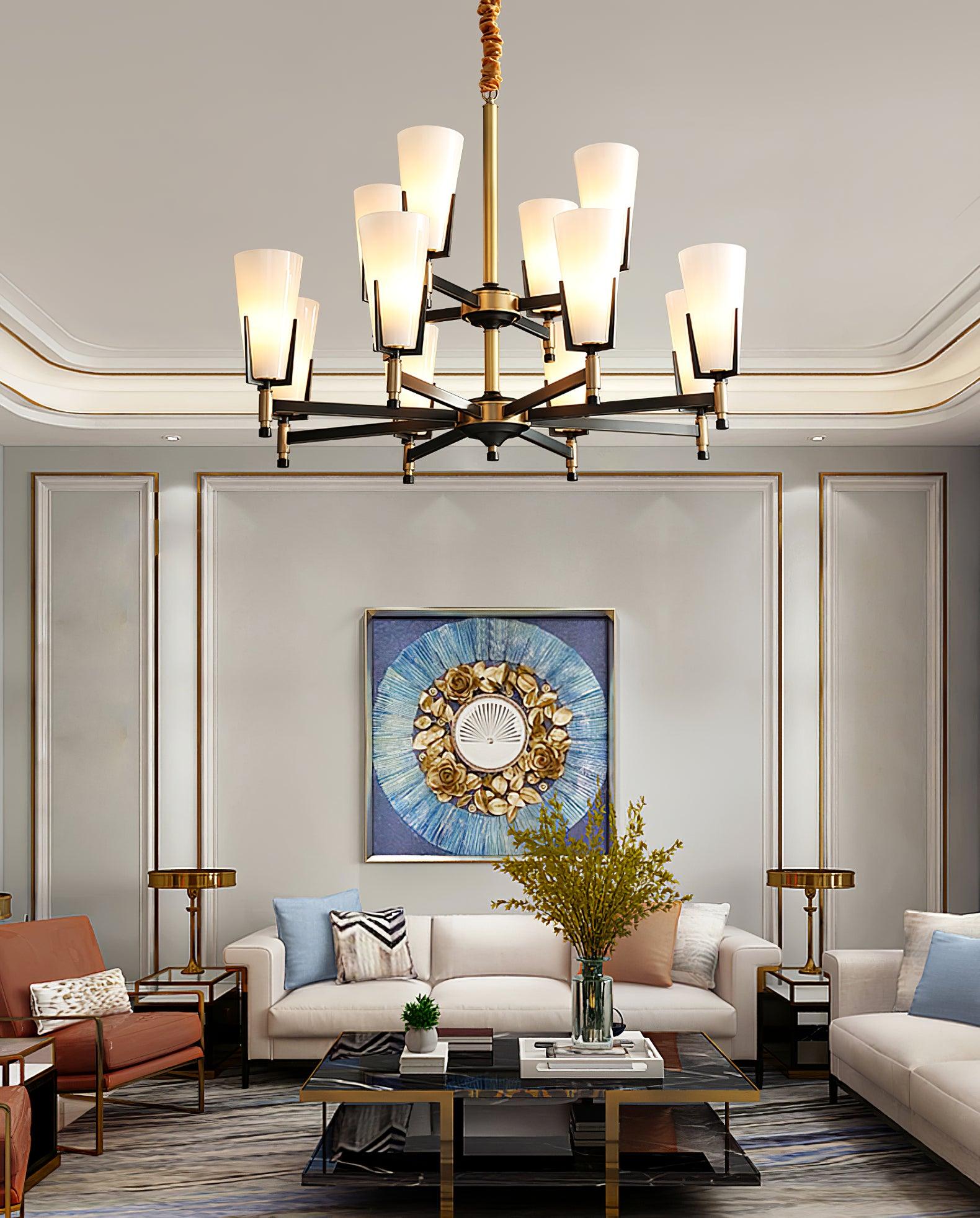 Gleam Luxury Brass Chandelier-Neutral Decor