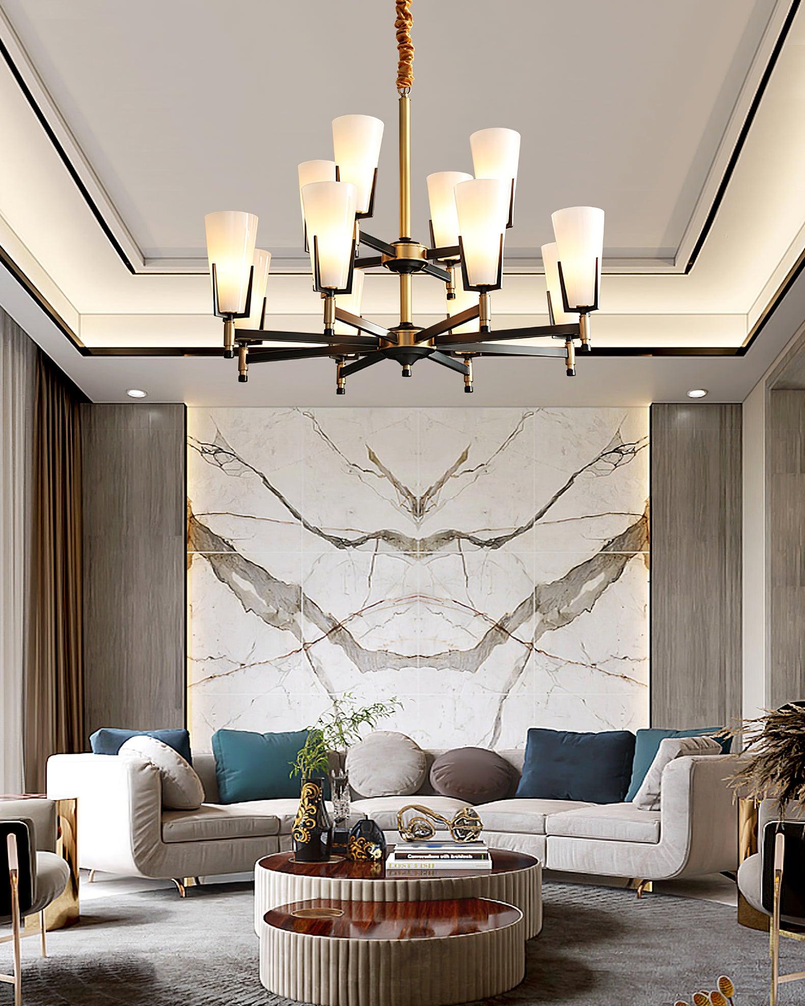 Gleam Luxury Brass Chandelier-Neutral Decor