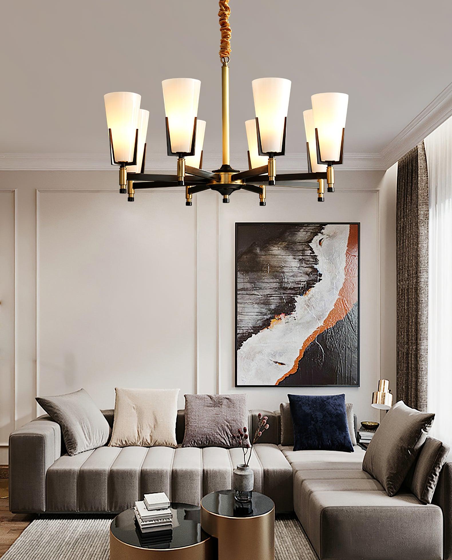 Gleam Luxury Brass Chandelier-Neutral Decor
