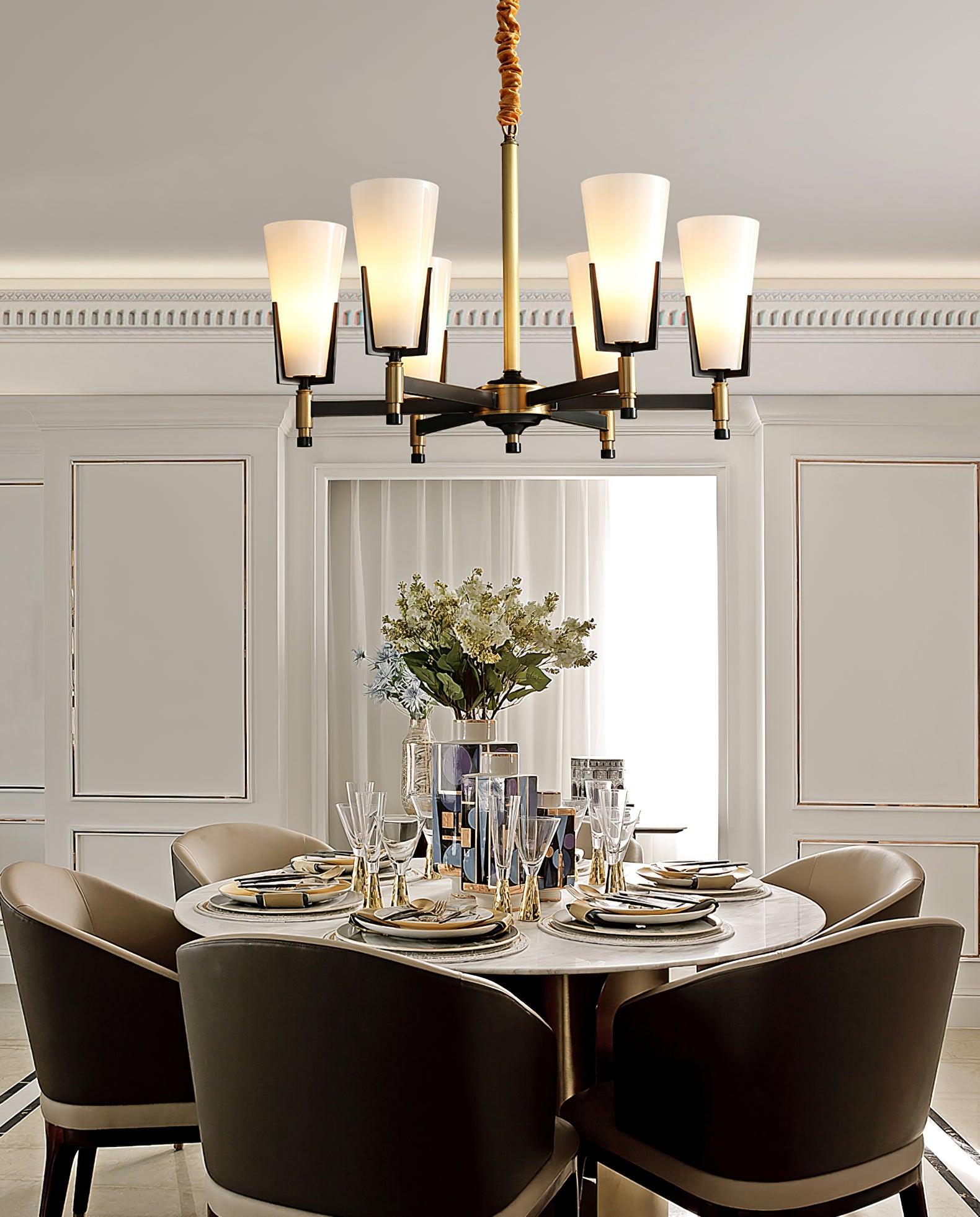 Gleam Luxury Brass Chandelier-Neutral Decor