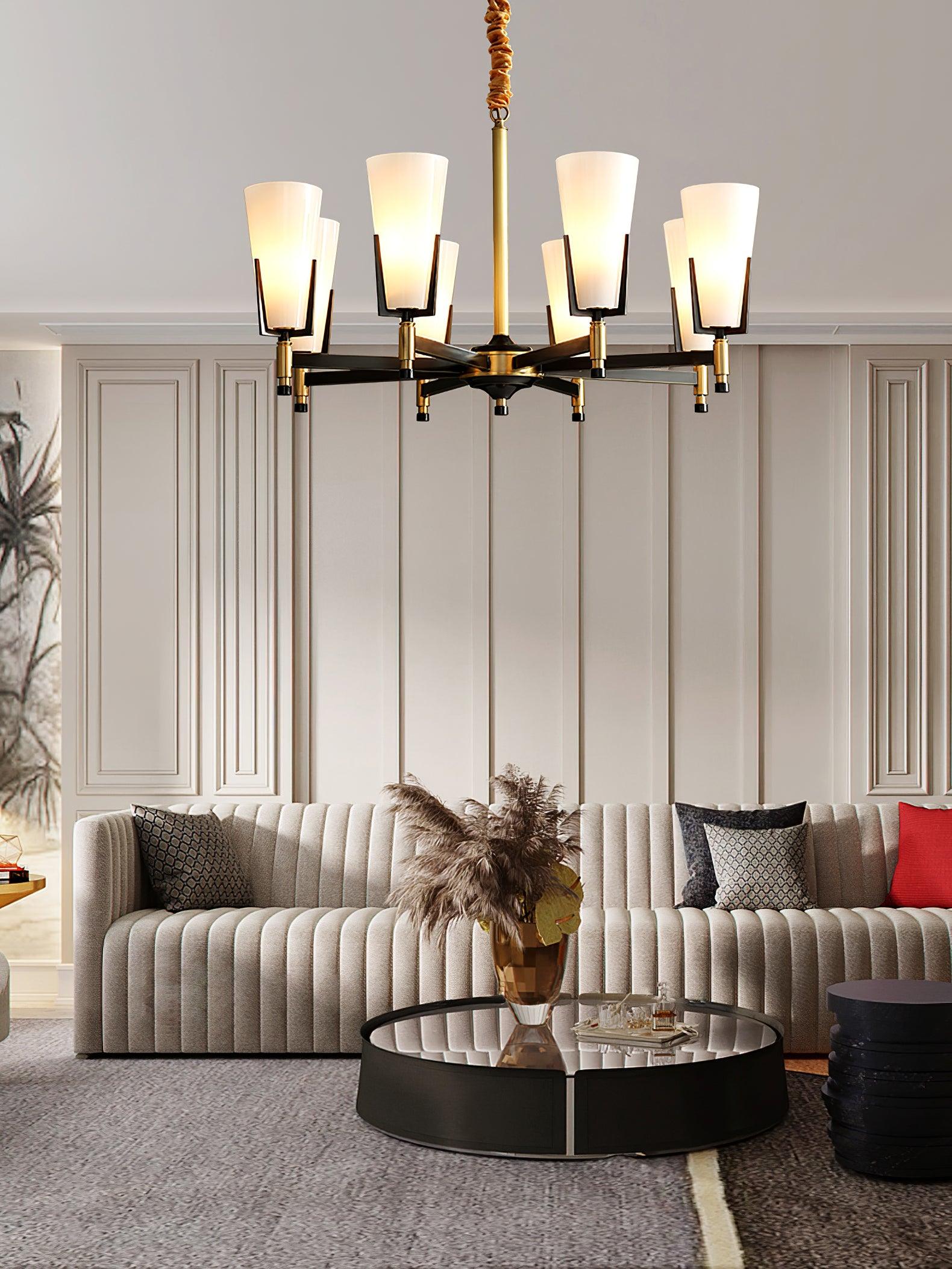 Gleam Luxury Brass Chandelier-Neutral Decor