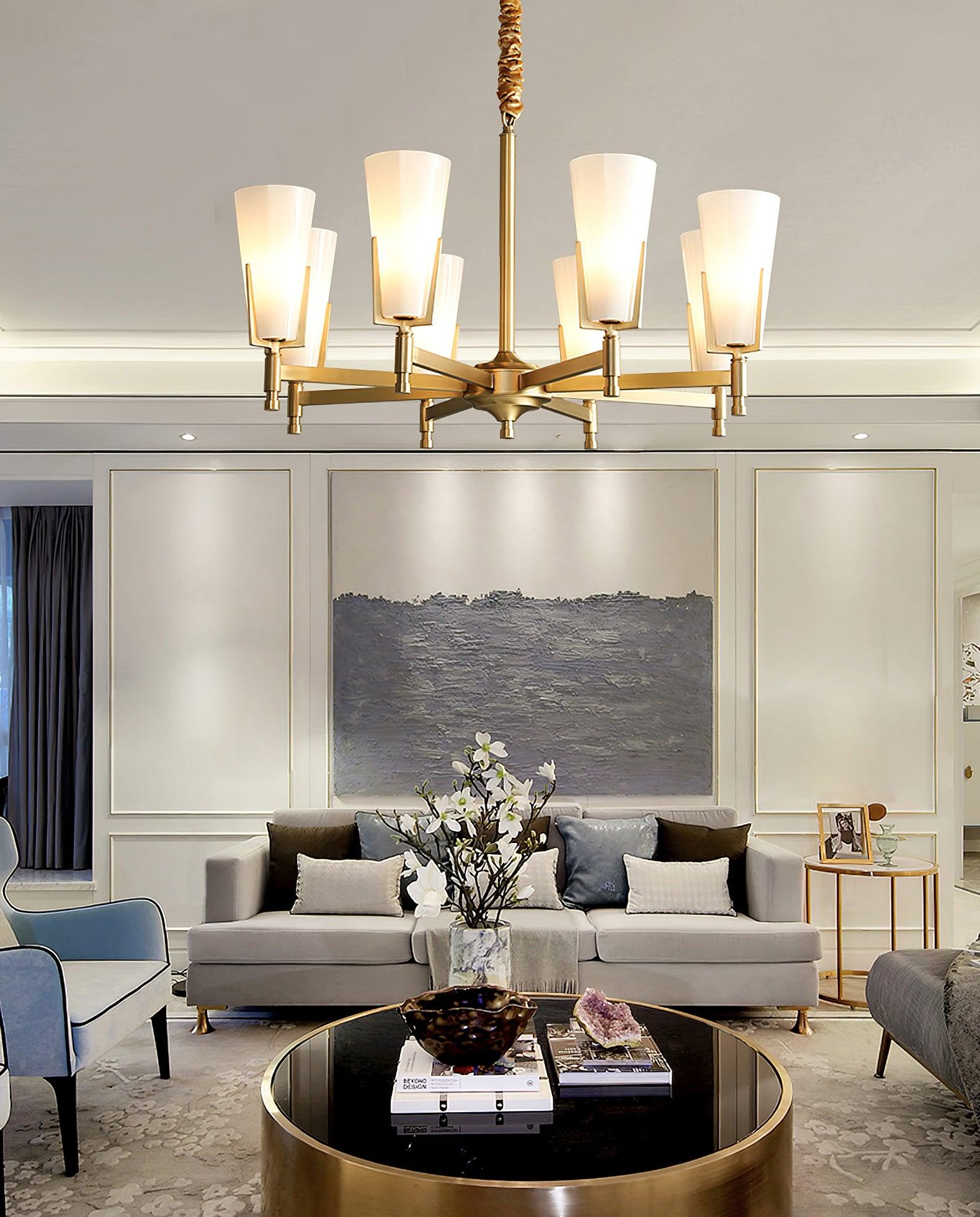 Gleam Luxury Brass Chandelier-Neutral Decor