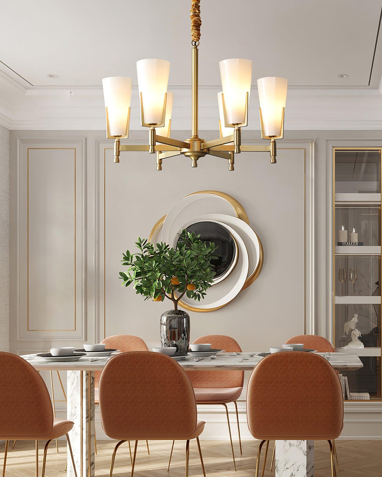 Gleam Luxury Brass Chandelier-Neutral Decor