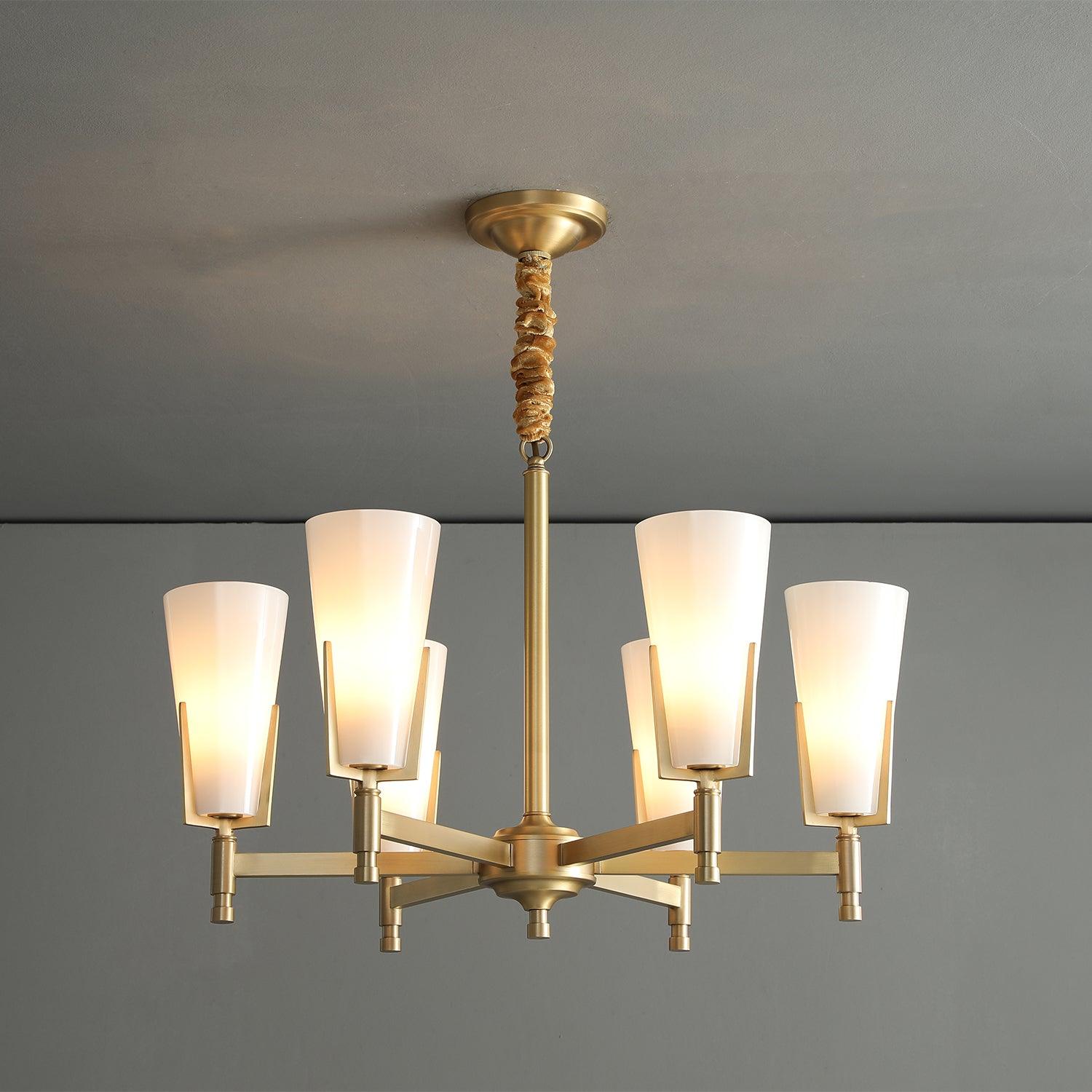 Gleam Luxury Brass Chandelier-Neutral Decor
