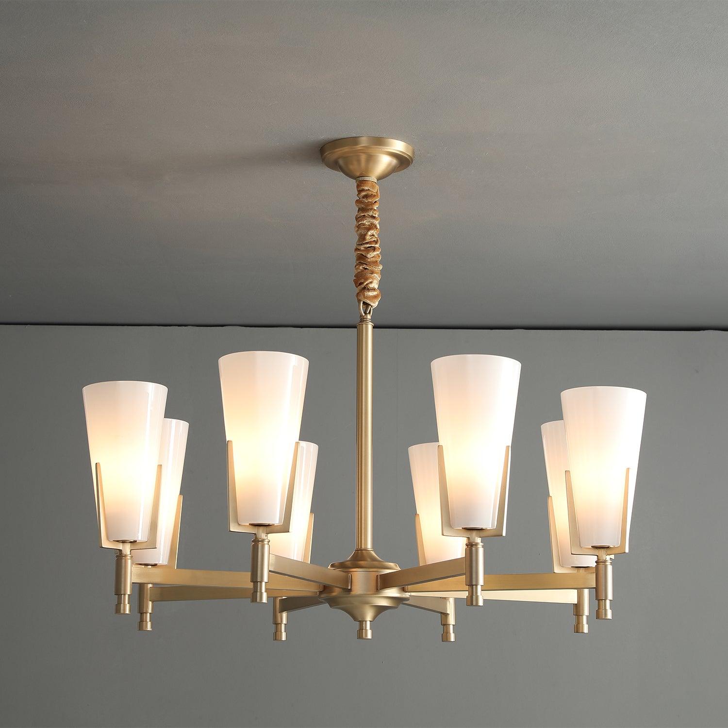 Gleam Luxury Brass Chandelier-Neutral Decor