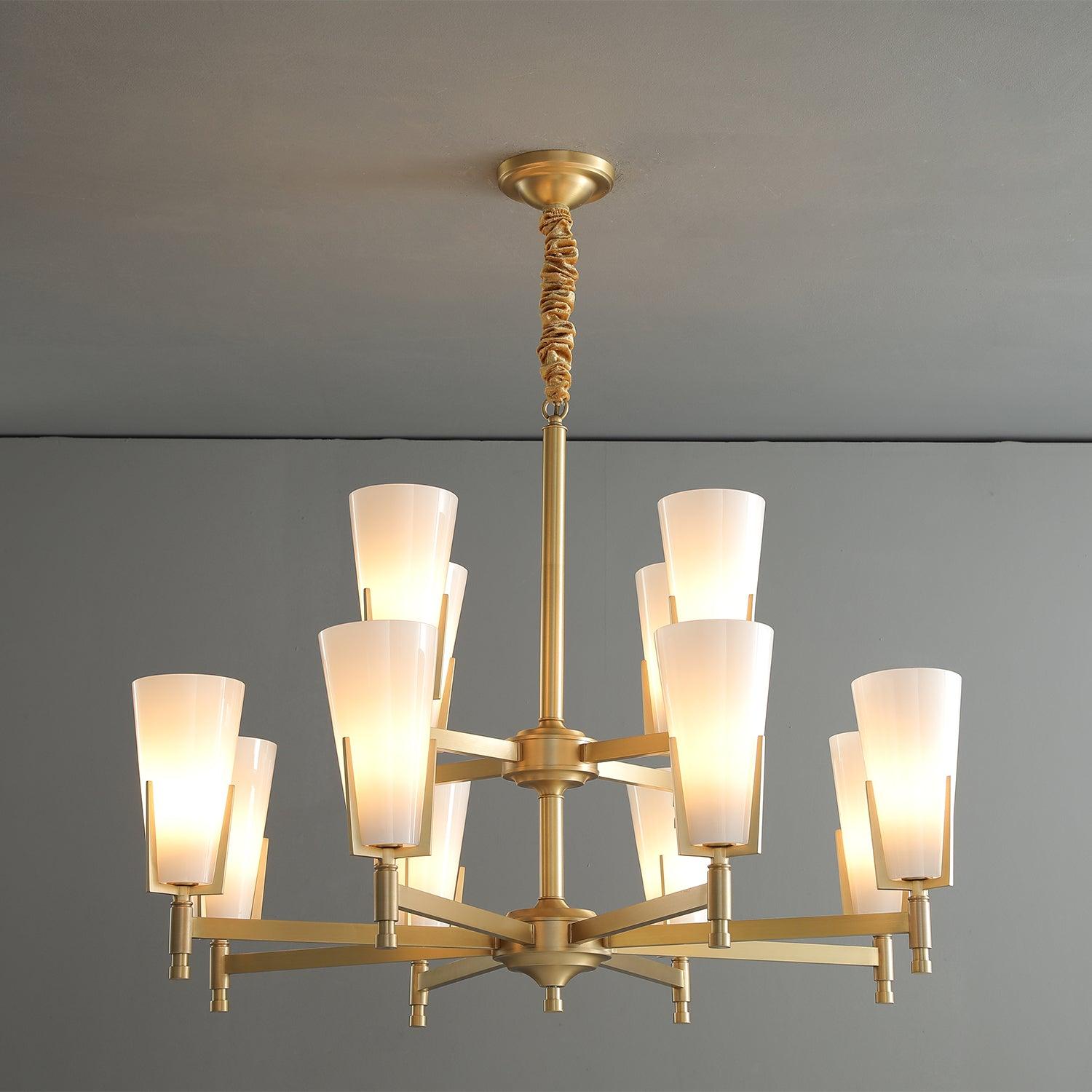 Gleam Luxury Brass Chandelier-Neutral Decor