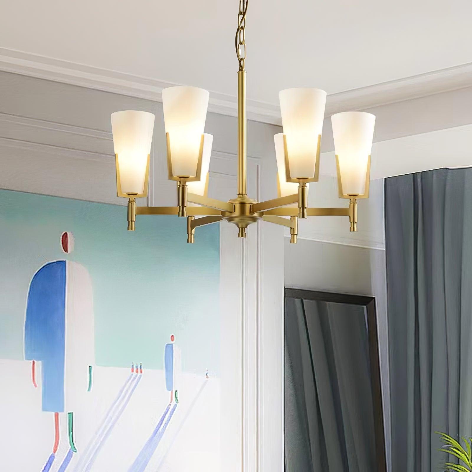 Gleam Luxury Brass Chandelier-Neutral Decor