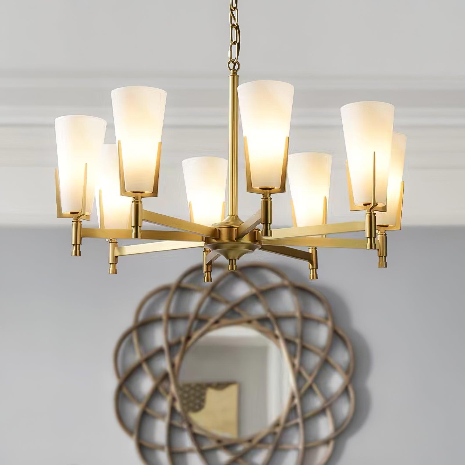Gleam Luxury Brass Chandelier-Neutral Decor