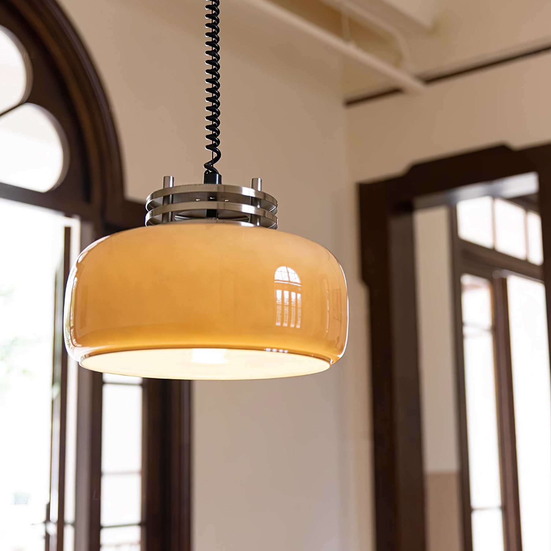 Quorin Glass Industrial Pendant Lamp-Neutral Decor
