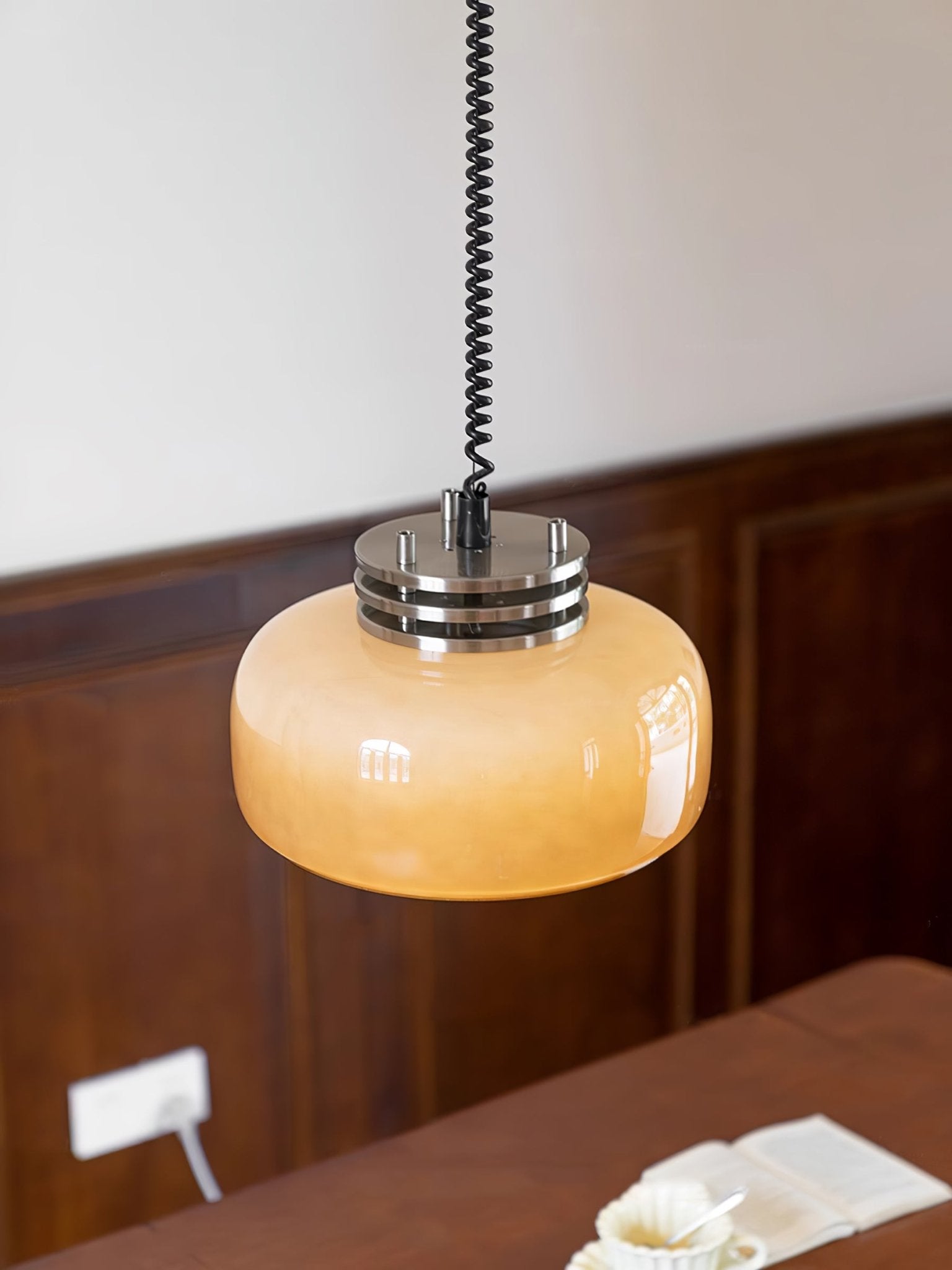 Quorin Glass Industrial Pendant Lamp-Neutral Decor