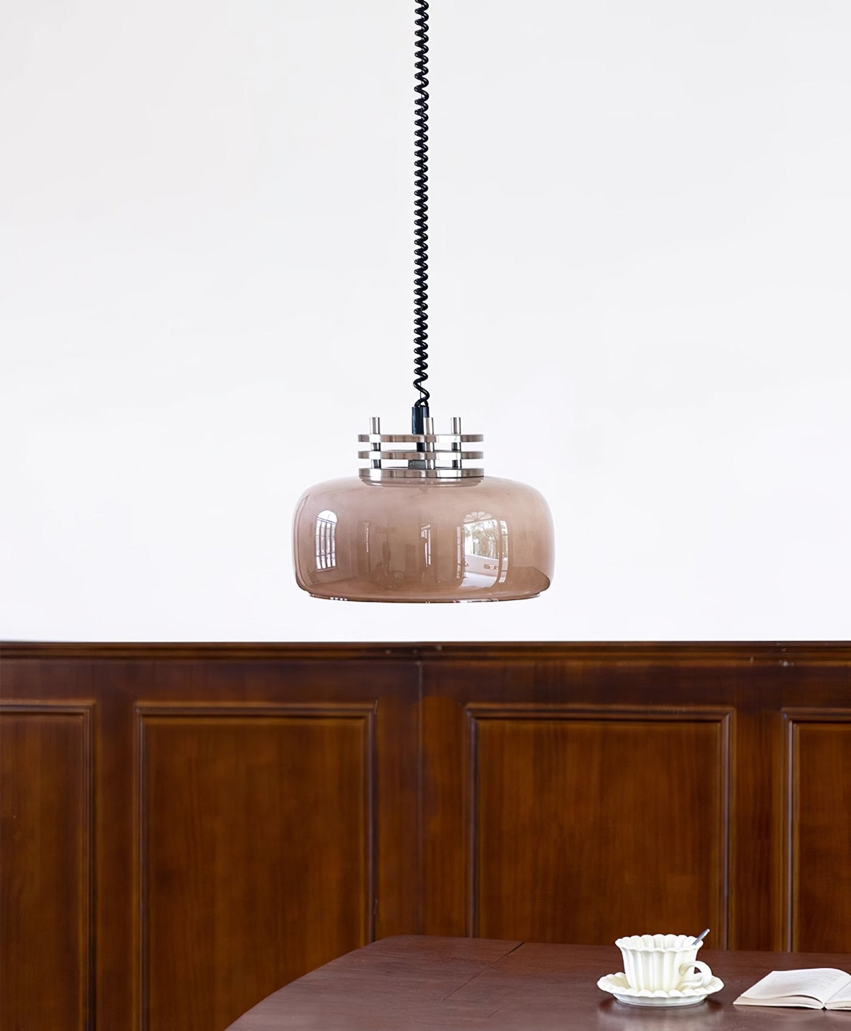 Quorin Glass Industrial Pendant Lamp-Neutral Decor