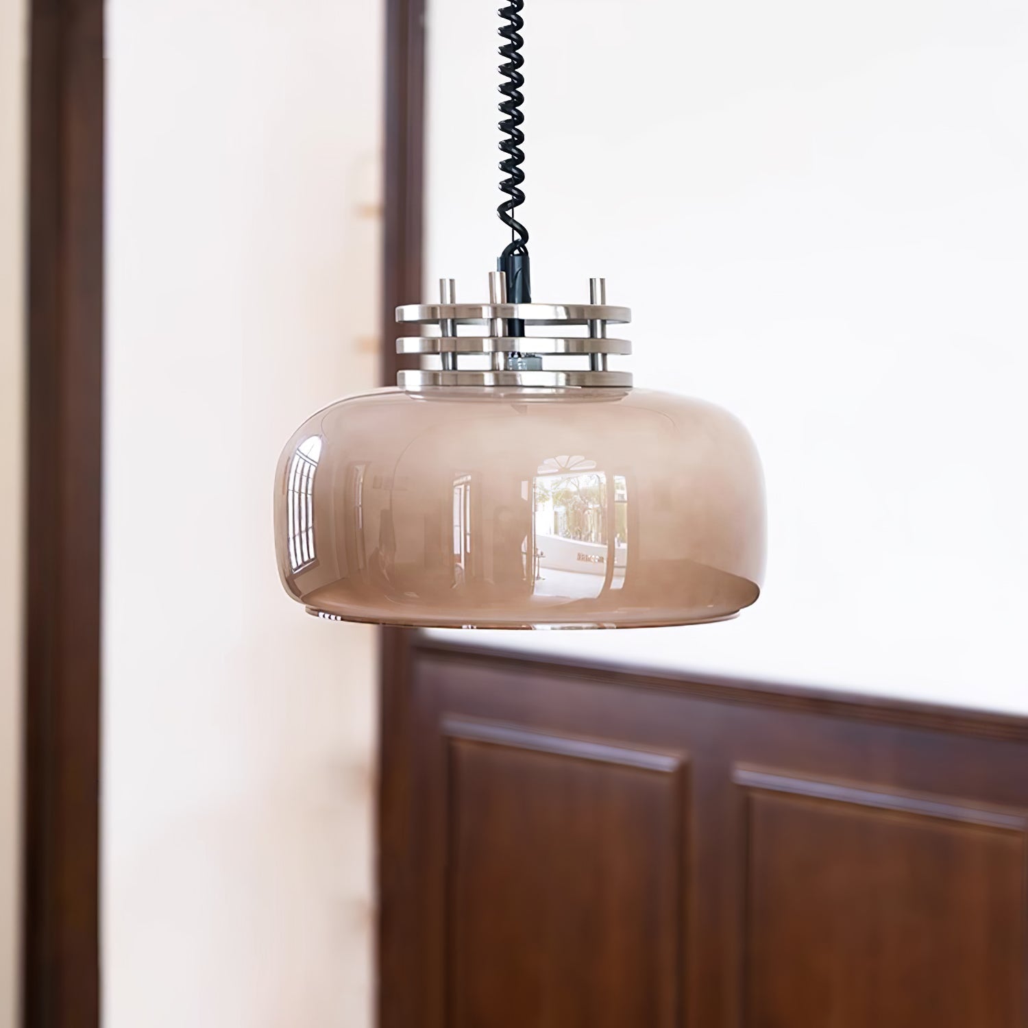 Quorin Glass Industrial Pendant Lamp-Neutral Decor