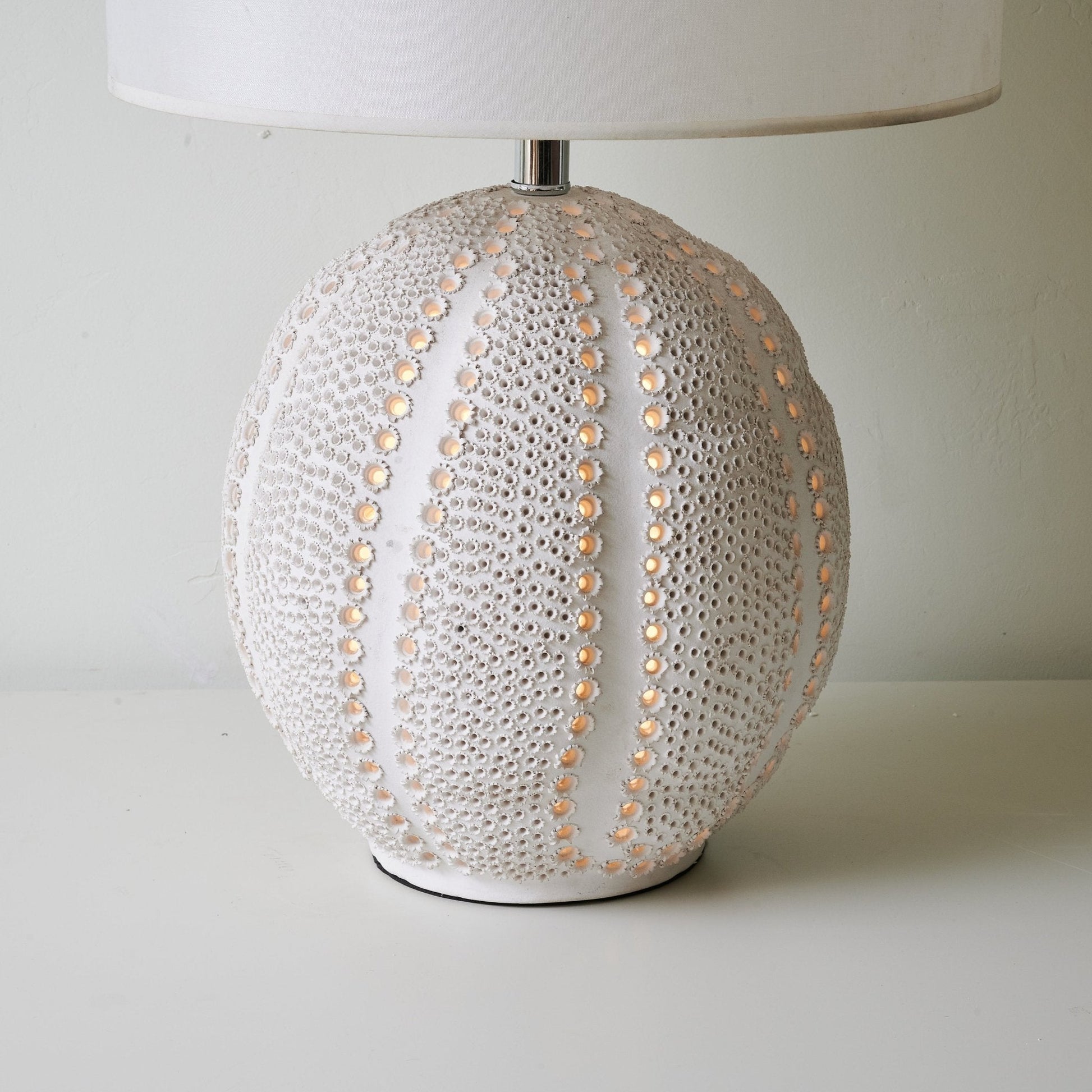 Sux Ceramic Fabric Table Lamp-Neutral Decor