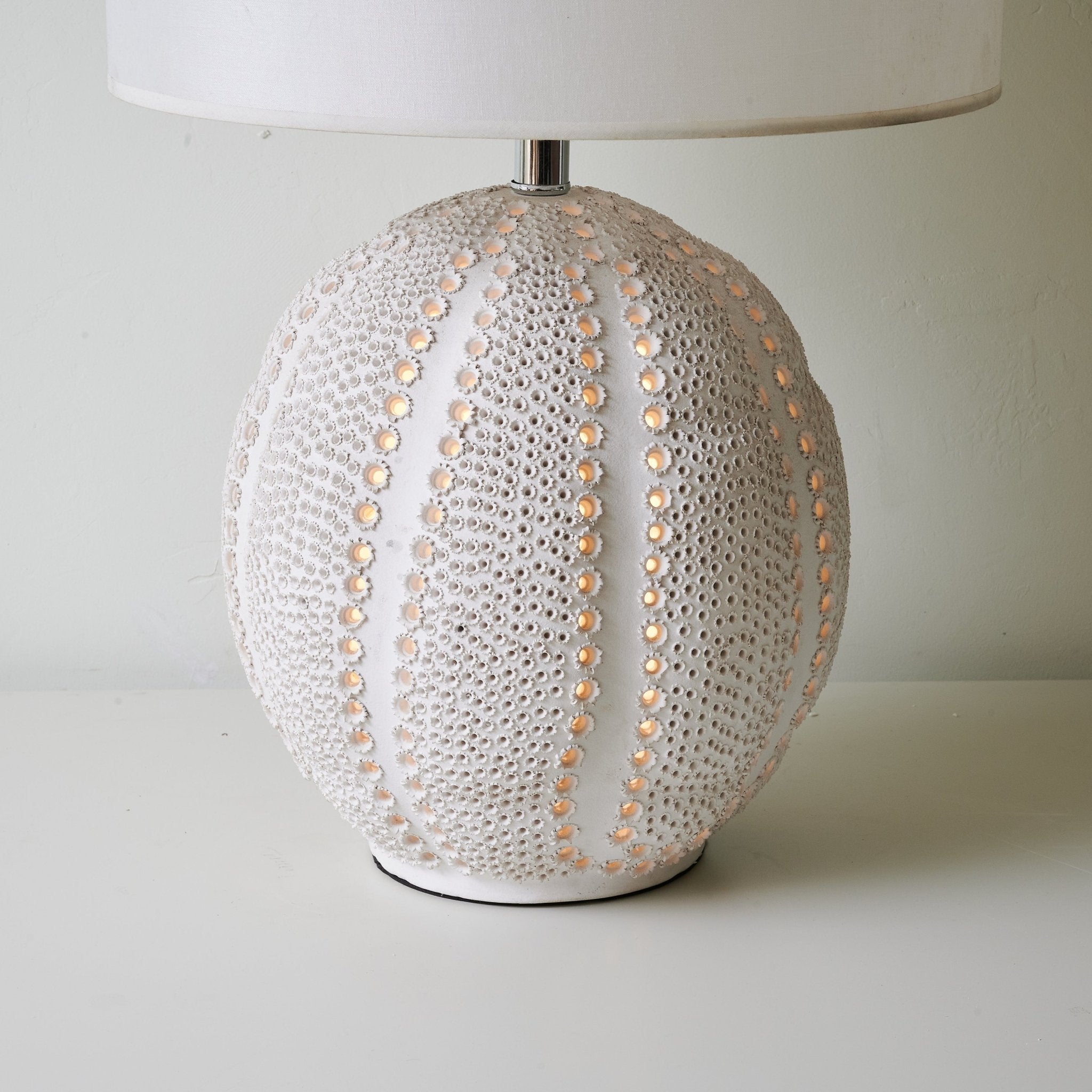 Sux Ceramic Fabric Table Lamp-Neutral Decor