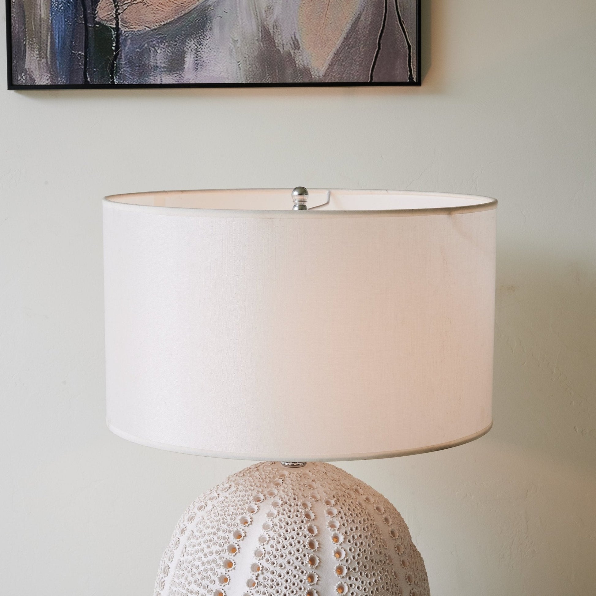 Sux Ceramic Fabric Table Lamp-Neutral Decor