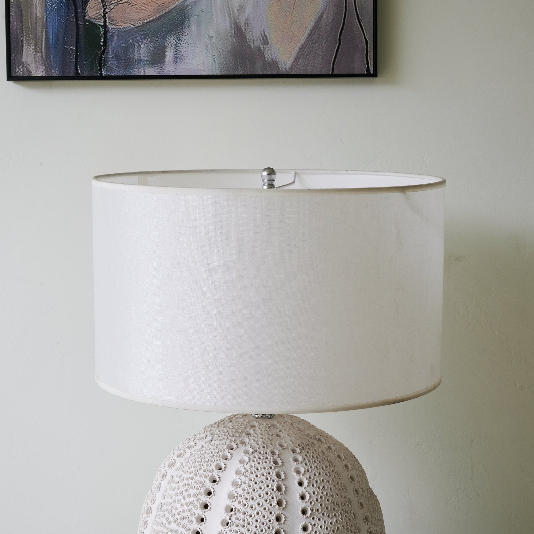 Sux Ceramic Fabric Table Lamp-Neutral Decor
