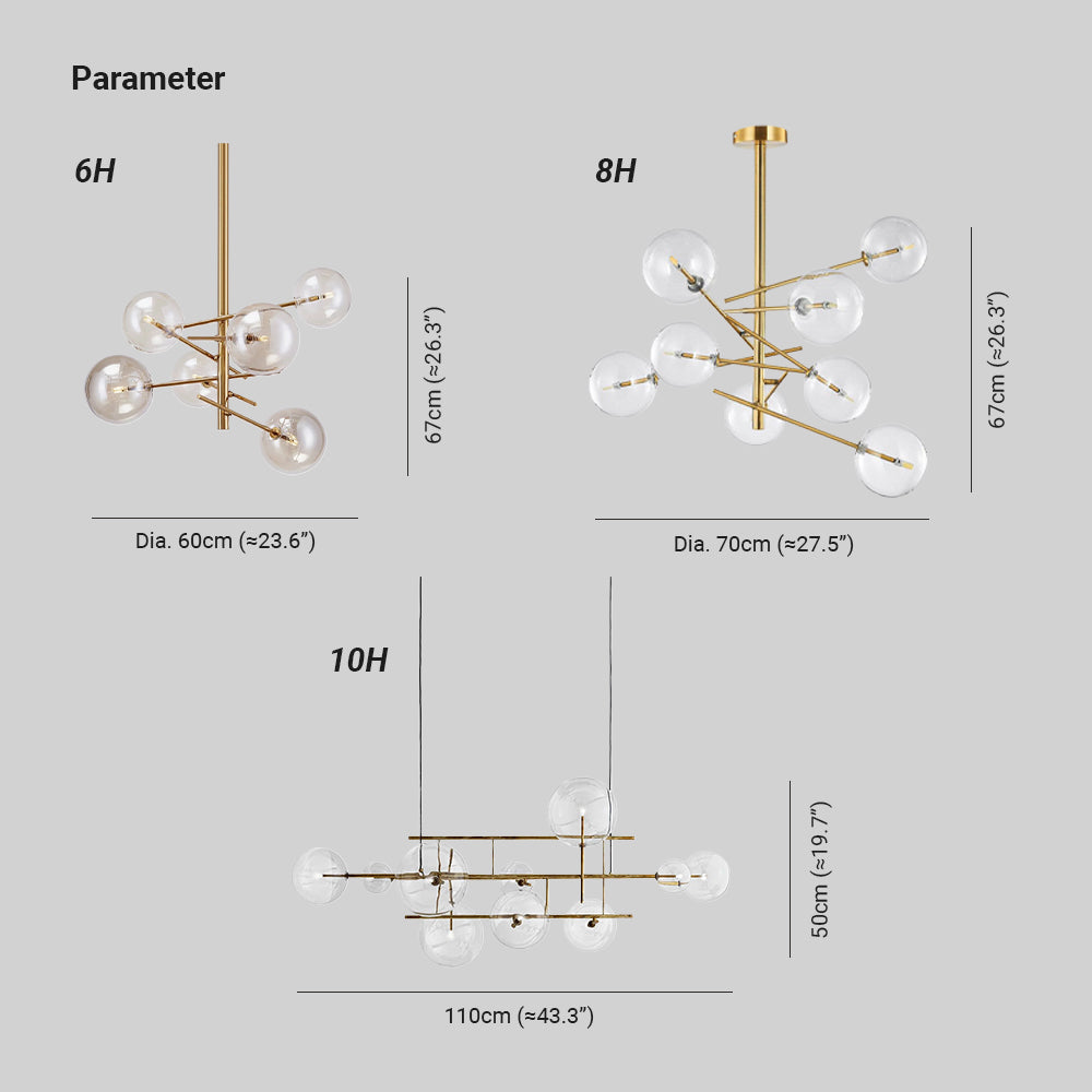 Aveno Chandelier LED Clear Crystal-Neutral Decor