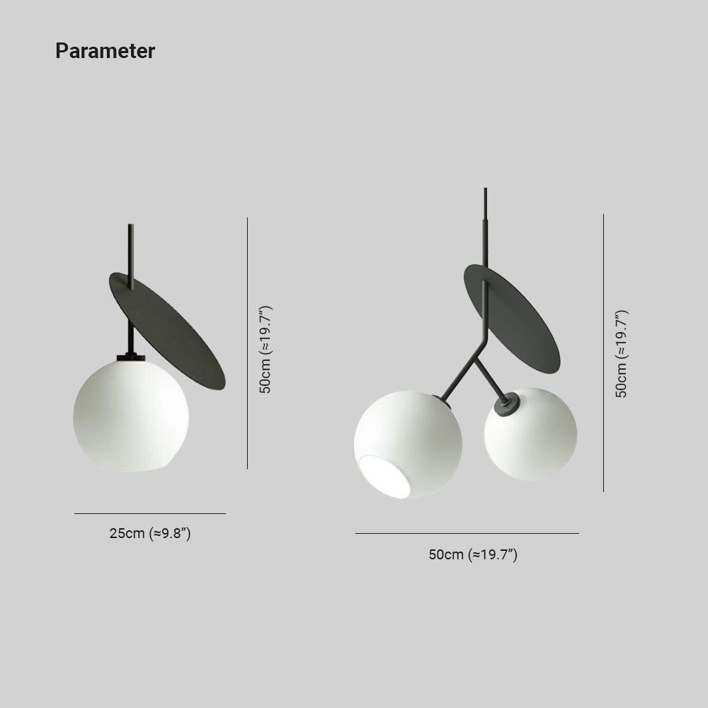 Valentina Cherry Pendant Light, Metal & Glass, 3 Color - Neutral Decor