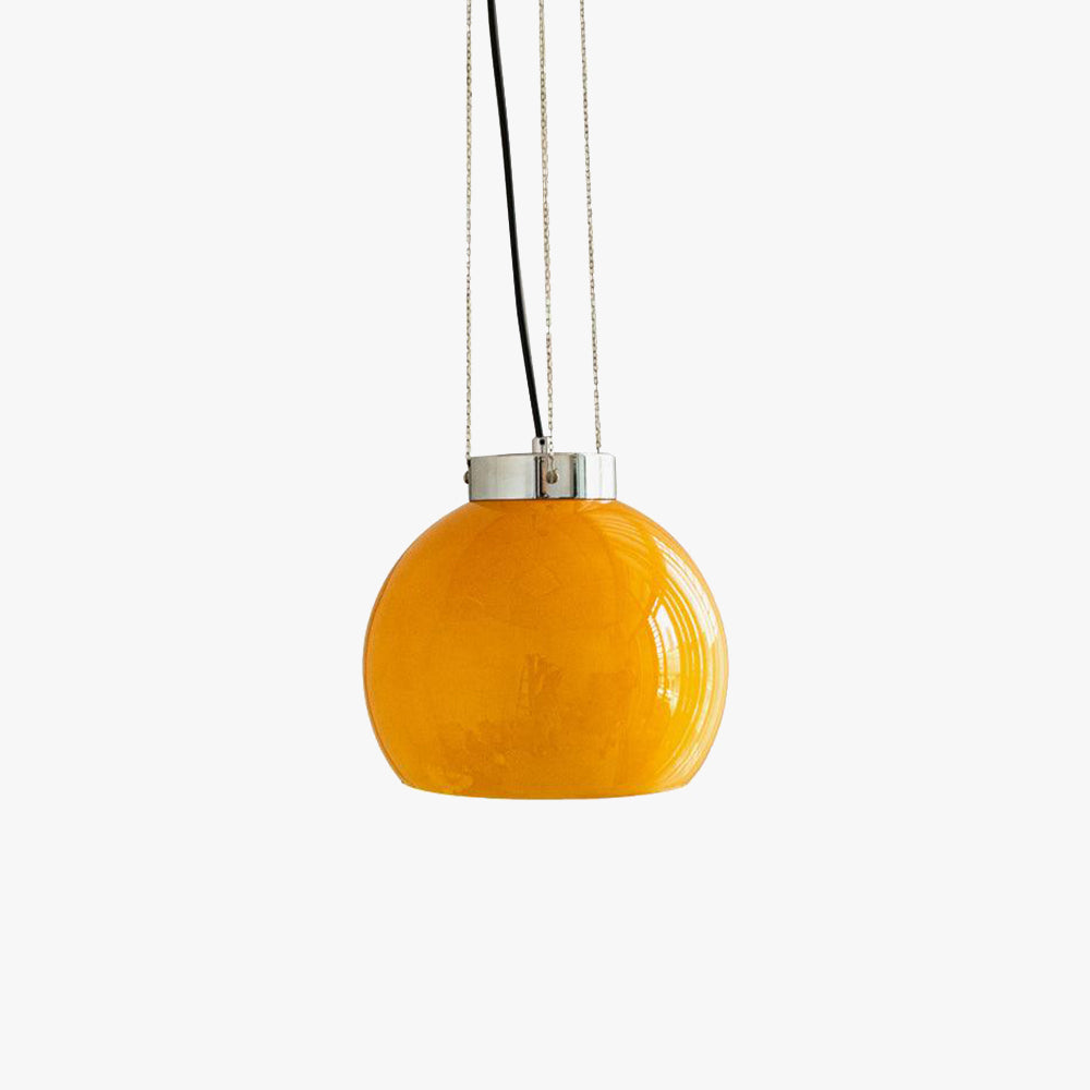 Valentina Yellow Ball Pendant Light, Metal & Glass - Neutral Decor