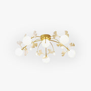 Olivia Nordic Multi Globe Metal/Ceramic Flush Mount Ceiling Light, White/Gold - Neutral Decor