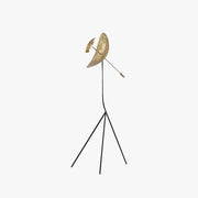 Salgado Floor Lamp Tripod Reflection Postmodern, Metal, Gold, Living Room - Neutral Decor