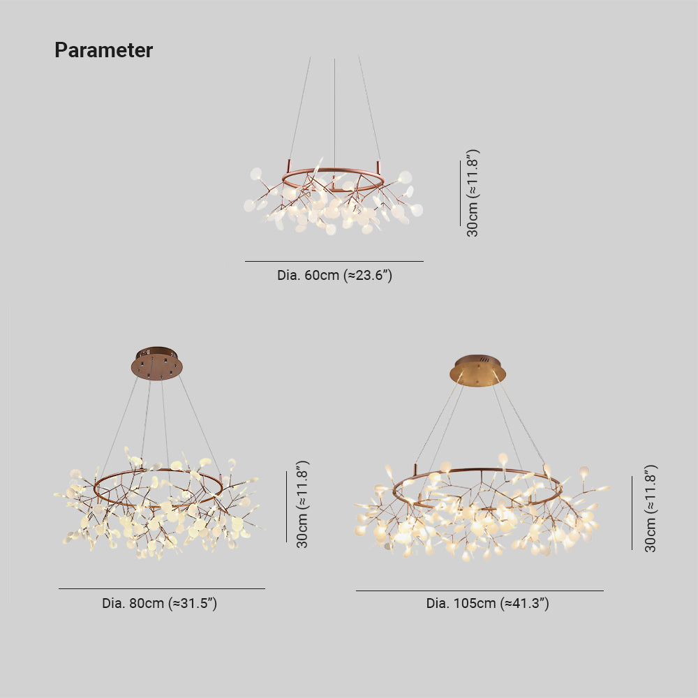 Olivia Unique Round Sputnik Art Deco Firefly Chandelier, Living Room/ Bedroom - Neutralighting