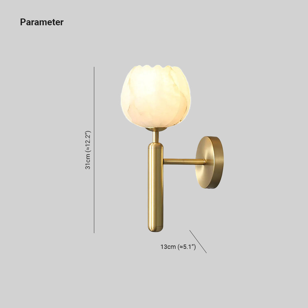 Valentina Alabaster Flowers Wall Lamp - Neutralighting