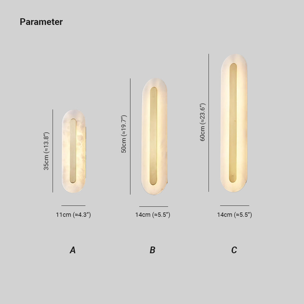 Kristy Alabaster Rounded Wall Lamp