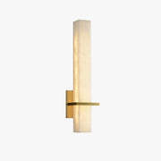 Ritta Wall Lamp White Alabaster Brass Modern Cuboid-Neutral Decor